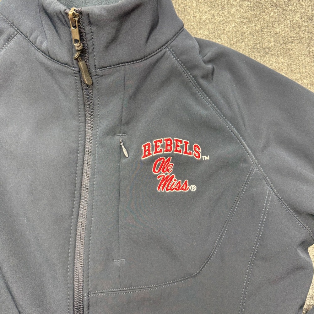 Colosseum Ole Miss Rebels Womens Navy Blue Softshell Fleece Lined Jacket Medium - Picture 6 of 10